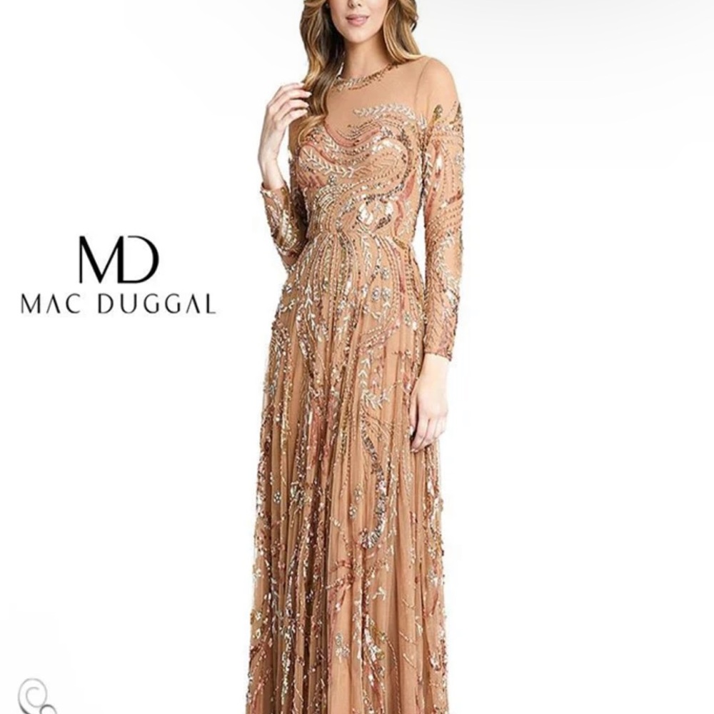 Mac Duggal golden beaded dress ✨✨✨